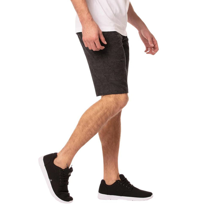 TravisMathew Sneak A Peak Golf Shorts Heather Gray Pinstripe - SS21 Men