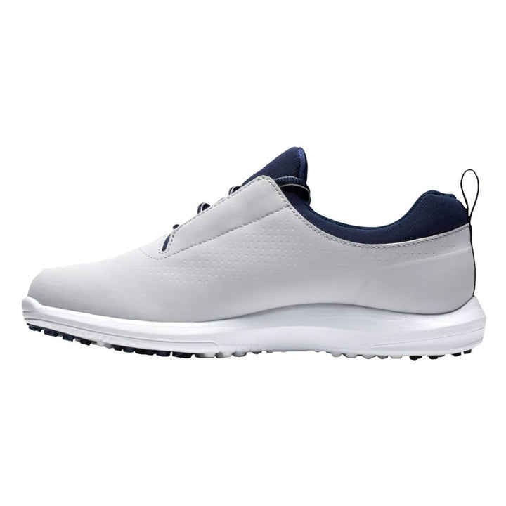 FootJoy FJ Leisure Spikeless Golf Shoes Previous Season Style Laced Light Gray/Navy White - 22 Women