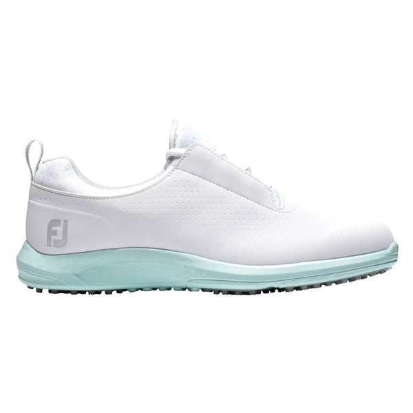 FootJoy FJ Leisure Spikeless Golf Shoes Previous Season Style Laced White/Mint/Mint - 22 Women