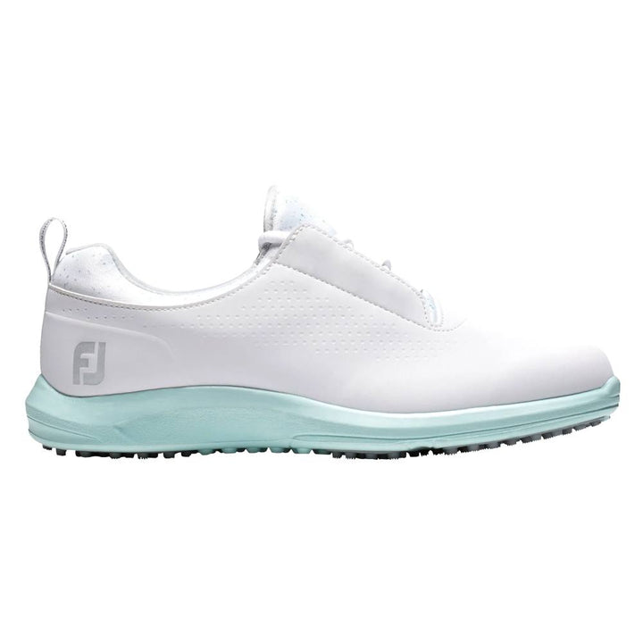 FootJoy FJ Leisure Spikeless Golf Shoes Previous Season Style Laced White/Mint/Mint - 22 Women