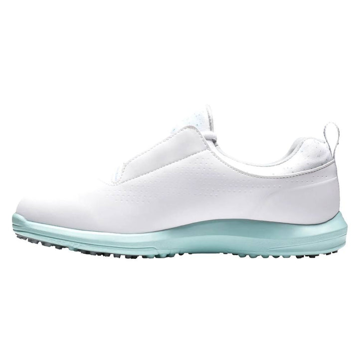 FootJoy FJ Leisure Spikeless Golf Shoes Previous Season Style Laced White/Mint/Mint - 22 Women