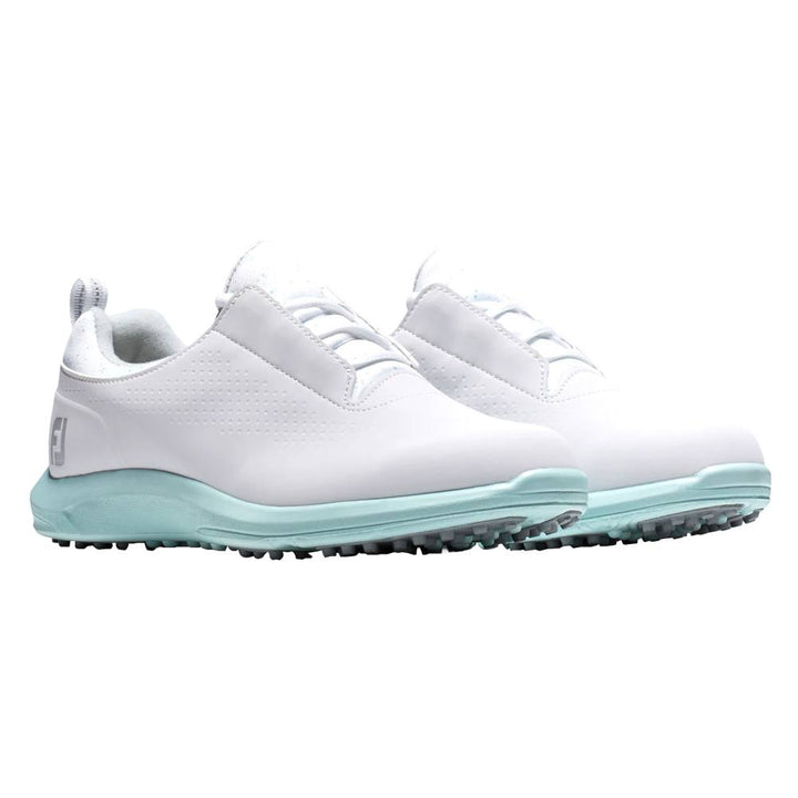 FootJoy FJ Leisure Spikeless Golf Shoes Previous Season Style Laced White/Mint/Mint - 22 Women