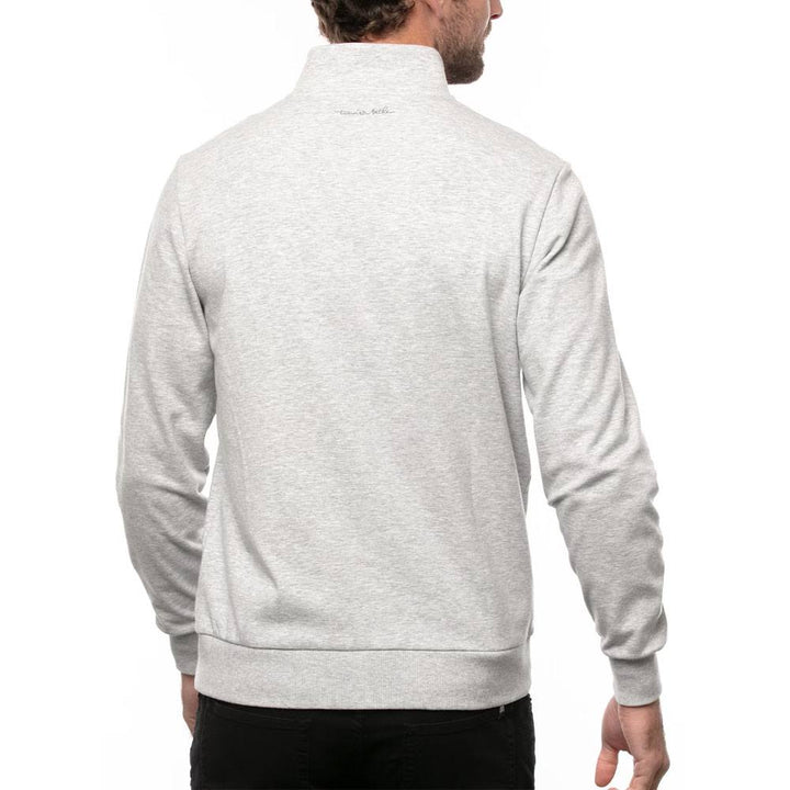 TravisMathew Cloud Quarter Zip 2.0 Golf Pullover Heather Light Gray - SS23 Men