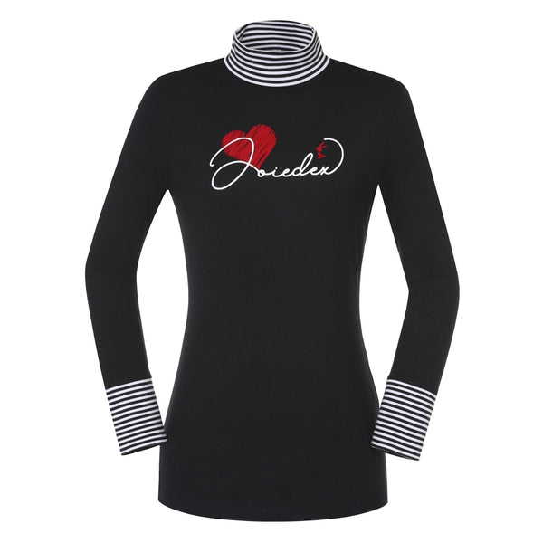 JDX America Heart Turtleneck Golf Mock Black - FW21 Women