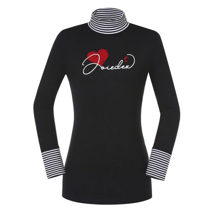 JDX America Heart Turtleneck Golf Mock Black - FW21 Women