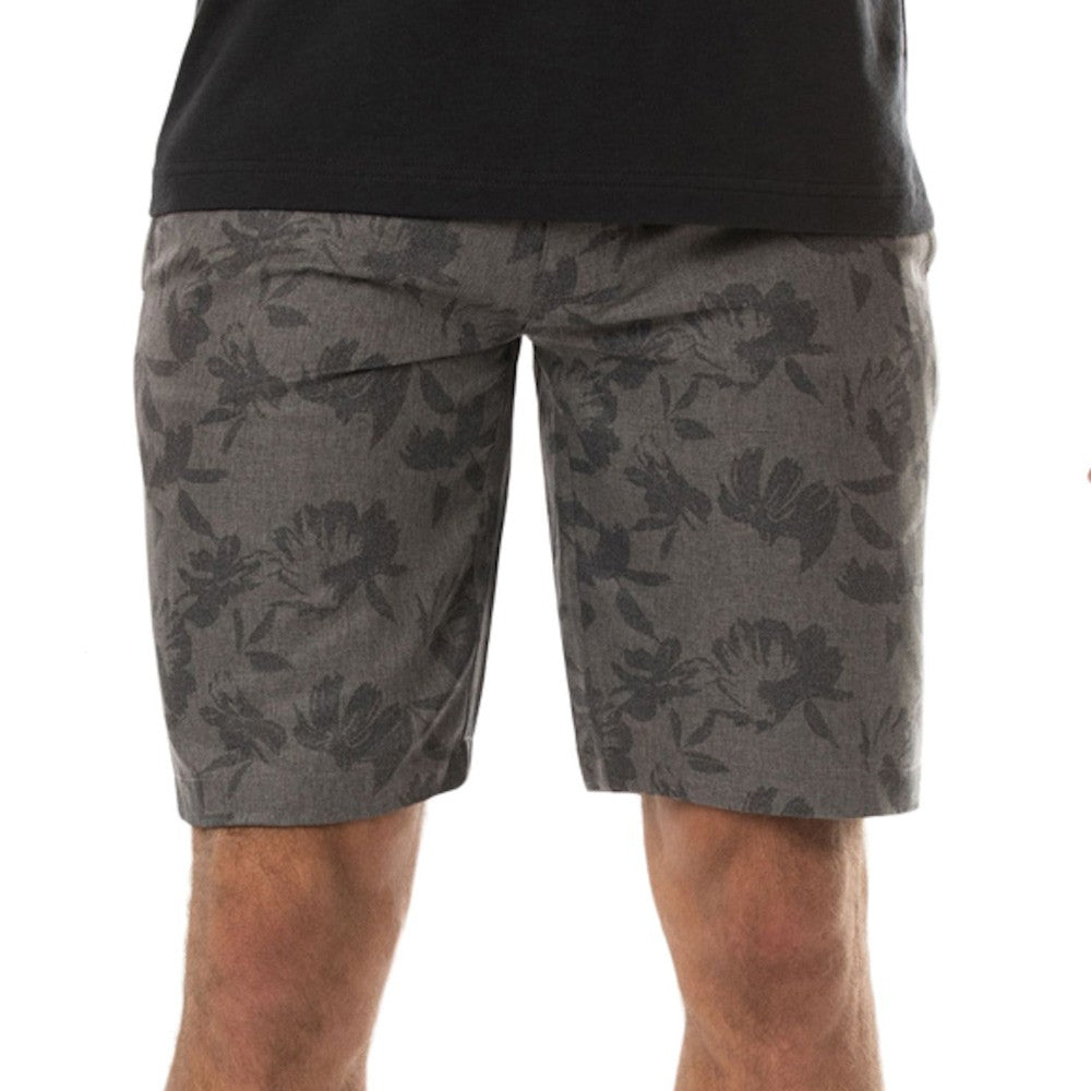 TravisMathew Inlet Golf Shorts Heather Gray Pinstripe - SS22 Men