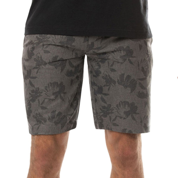 TravisMathew Inlet Golf Shorts Heather Gray Pinstripe - SS22 Men