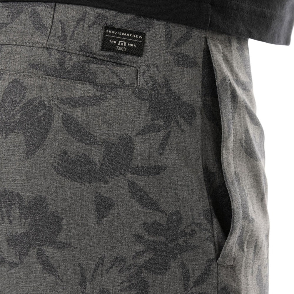 TravisMathew Inlet Golf Shorts Heather Gray Pinstripe - SS22 Men