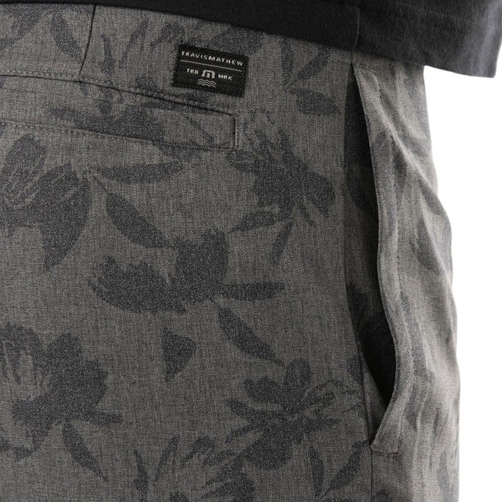 TravisMathew Inlet Golf Shorts Heather Gray Pinstripe - SS22 Men