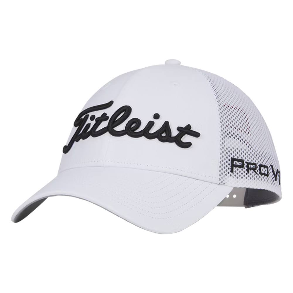 Titleist Tour Performance Mesh Golf Cap White/Black - 24 Men