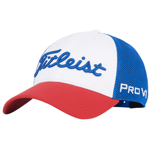 Titleist Tour Performance Mesh Golf Cap White/Royal/Red - 24 Men
