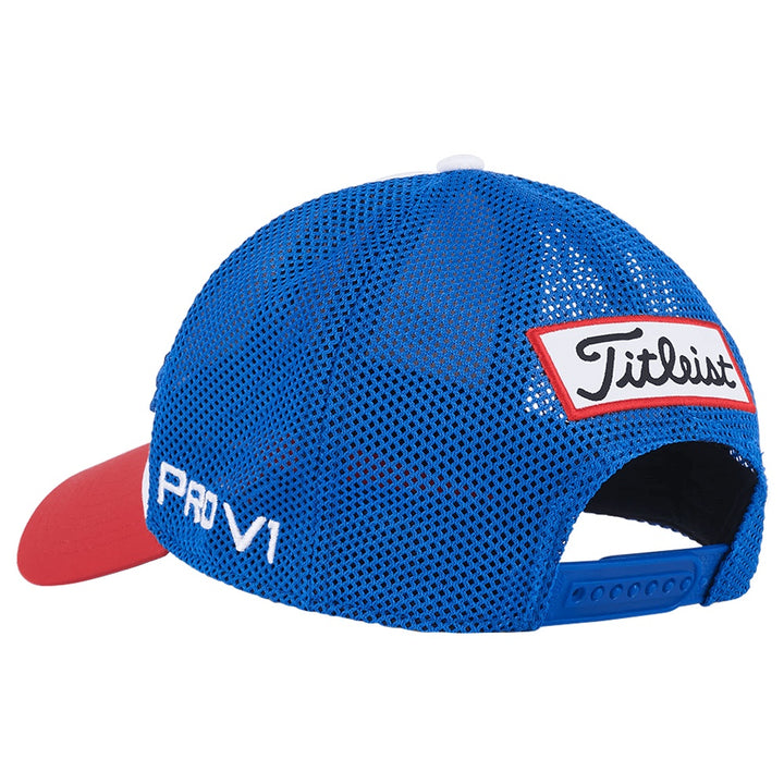Titleist Tour Performance Mesh Golf Cap White/Royal/Red - 24 Men
