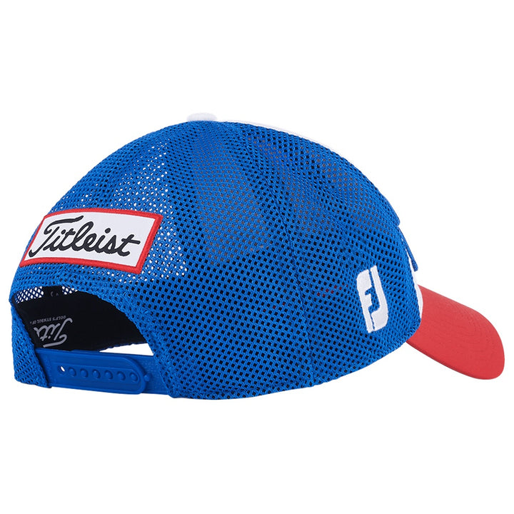 Titleist Tour Performance Mesh Golf Cap White/Royal/Red - 24 Men
