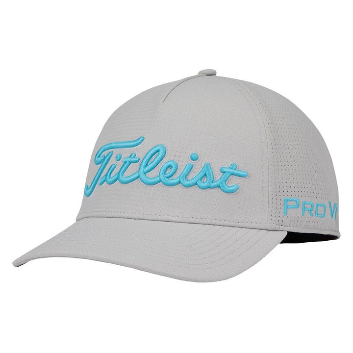 Titleist Tour Stretch Tech Golf Cap Gray/Maui Blue - 23 Men