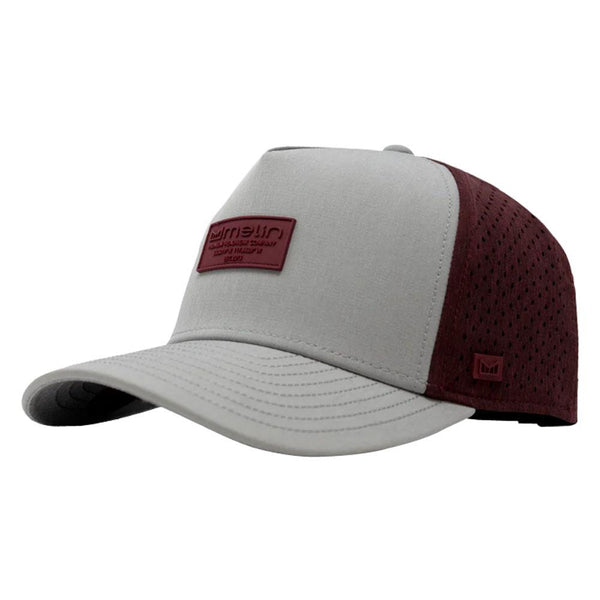 Melin Hydro Odyssey Brick Golf Cap Light Gray/Maroon - 23 Men