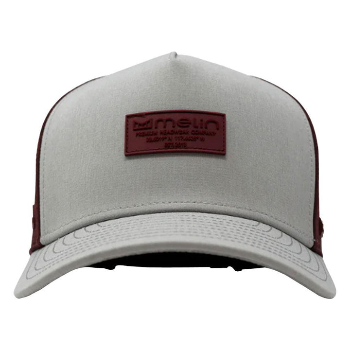 Melin Hydro Odyssey Brick Golf Cap Light Gray/Maroon - 23 Men