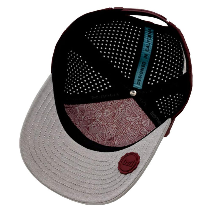 Melin Hydro Odyssey Brick Golf Cap Light Gray/Maroon - 23 Men
