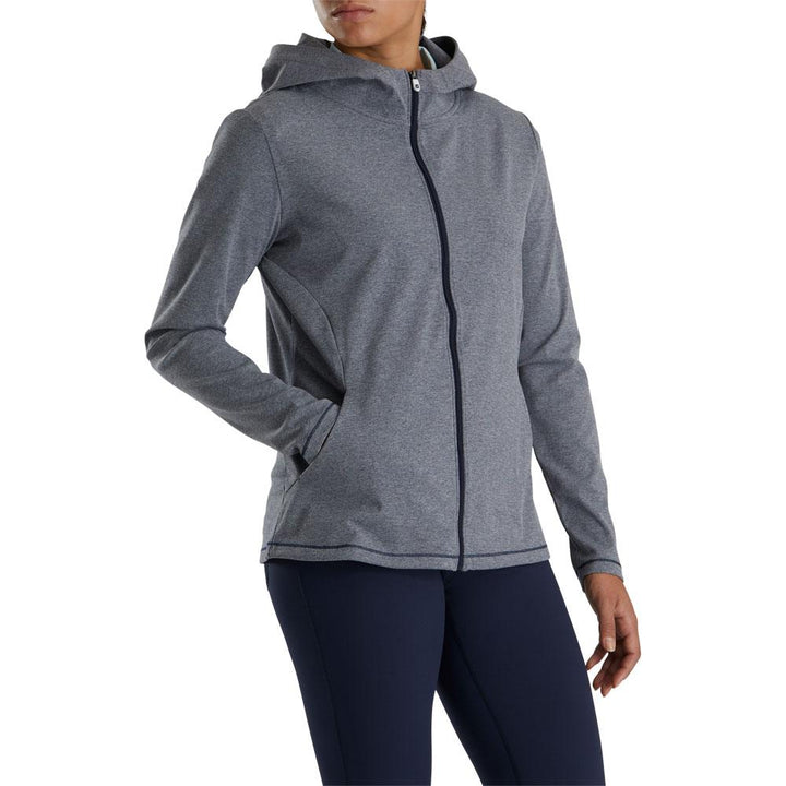 FootJoy Full-Zip Hoodie Golf Jacket Navy Heather - FW22 Women
