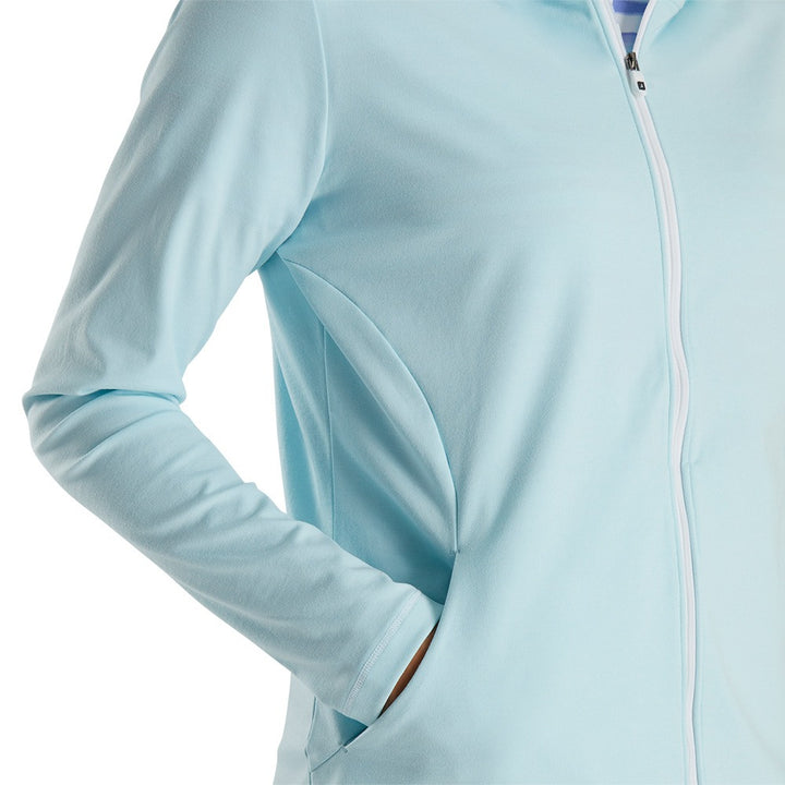 FootJoy Full-Zip Hoodie Golf Jacket Sky Heather - FW22 Women