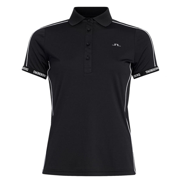 J.Lindeberg Damai Golf Polo Black - SS22 Women