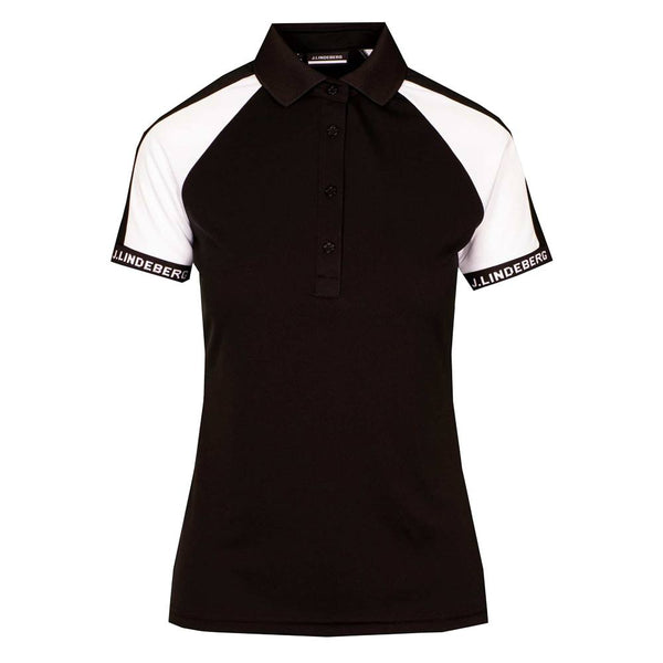 J.Lindeberg Perinne Golf Polo Black - SS22 Women