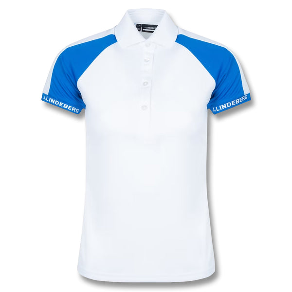 J.Lindeberg Perinne Golf Polo White - SS22 Women