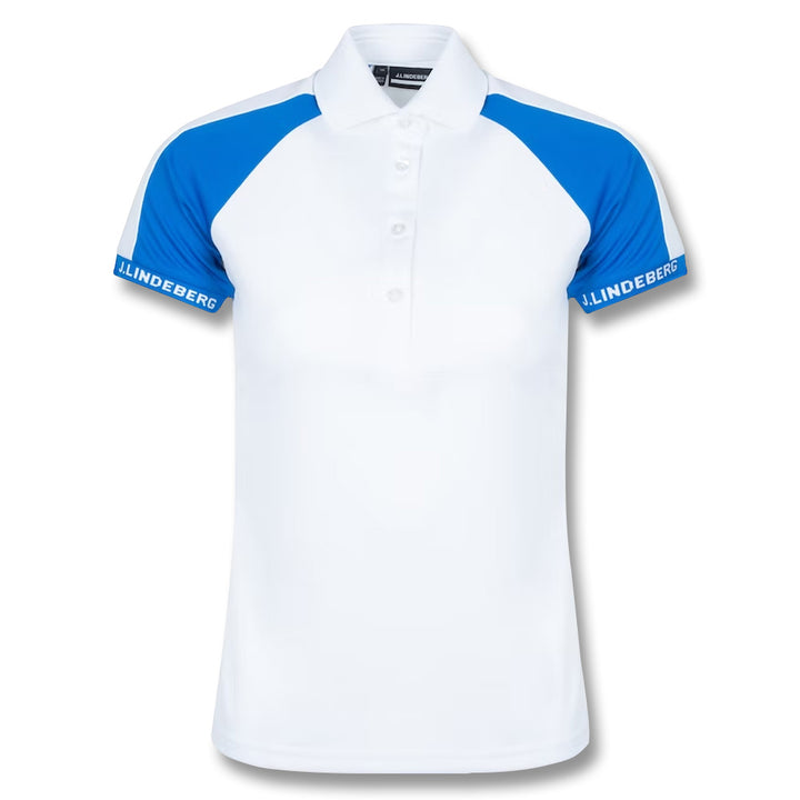 J.Lindeberg Perinne Golf Polo White - SS22 Women