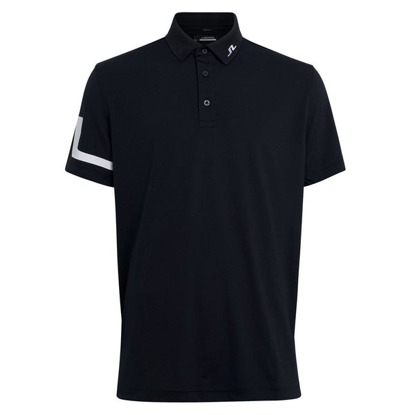 J.Lindeberg Heath Regular Fit Jersey Golf Polo Black - 22 Men