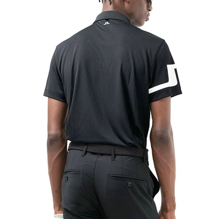 J.Lindeberg Heath Regular Fit Jersey Golf Polo Black - 22 Men