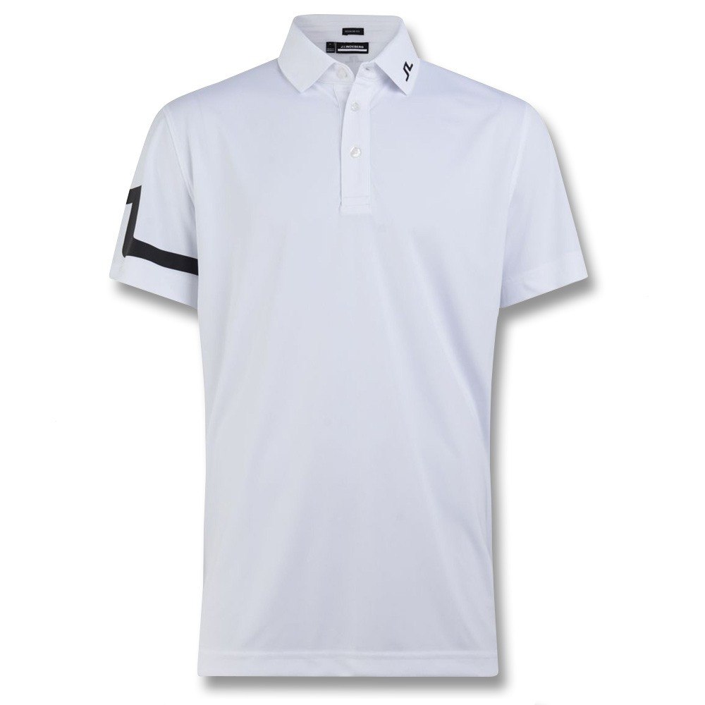 J.Lindeberg Heath Regular Fit Jersey Golf Polo White - 22 Men