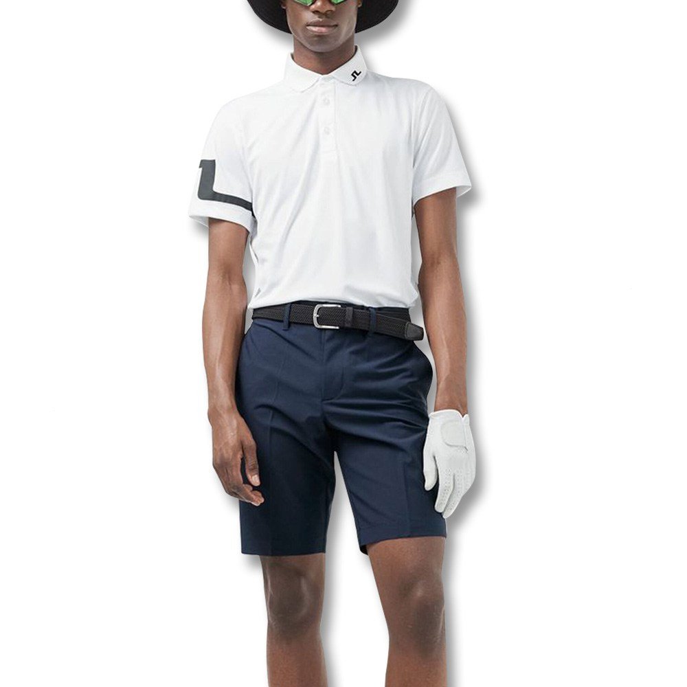 J.Lindeberg Heath Regular Fit Jersey Golf Polo White - 22 Men