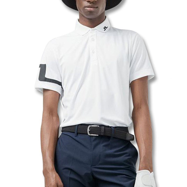 J.Lindeberg Heath Regular Fit Jersey Golf Polo White - 22 Men