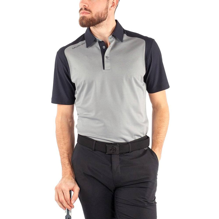 Galvin Green Massimo Ventil8 Plus Golf Polo Sharkskin/Black - FW22