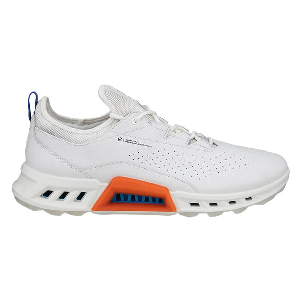 ECCO BIOM C4 Spikeless Golf Shoes White/Mazarine Blue - SS24 Men