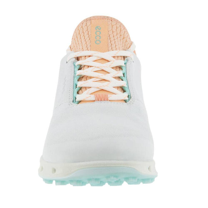 ECCO Cool Pro Spikeless Golf Shoes White/Peach Nectar - SS22 Women