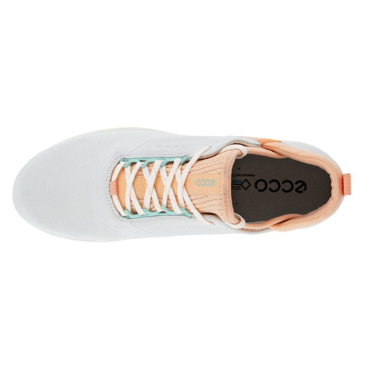 ECCO Cool Pro Spikeless Golf Shoes White/Peach Nectar - SS22 Women
