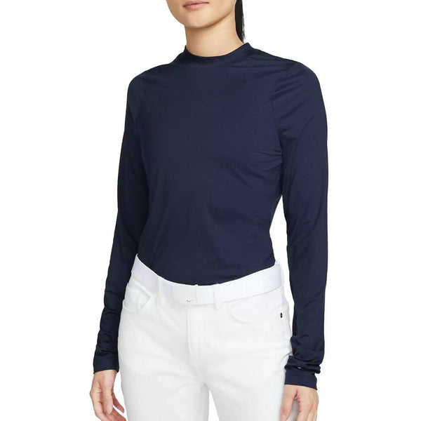 Nike Dri-FIT UV Victory Printed Longsleeve Golf Baselayer Obsidian/White - FW24 Women
