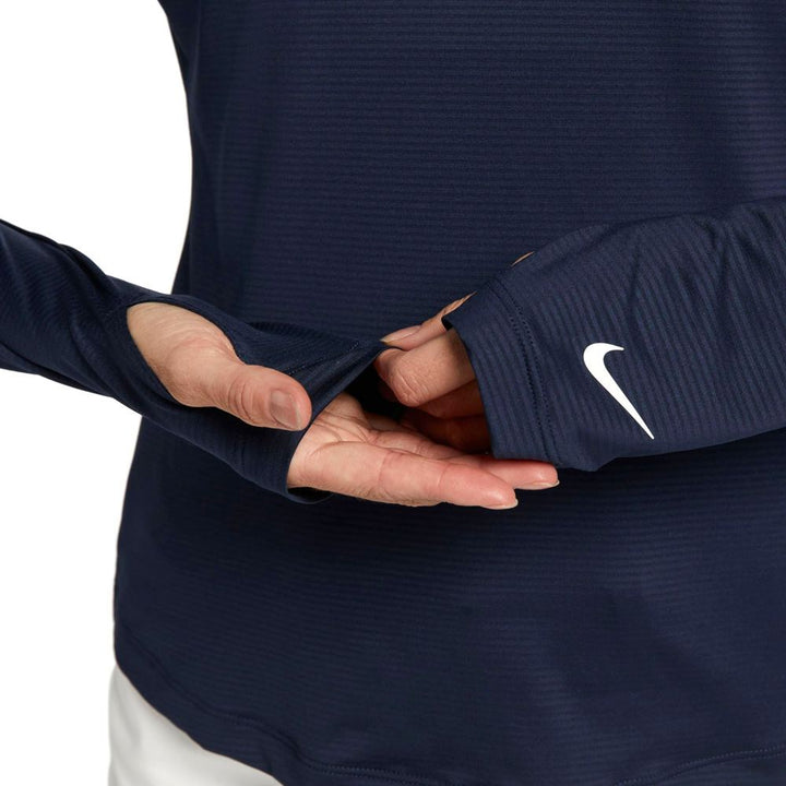 Nike Dri-FIT UV Victory Printed Longsleeve Golf Baselayer Obsidian/White - FW24 Women