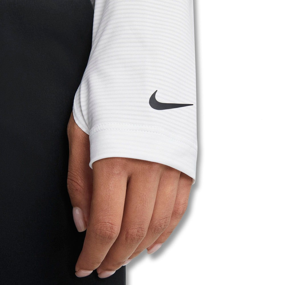 Nike Dri-FIT UV Victory Printed Longsleeve Golf Baselayer White/Black - SU25 Women