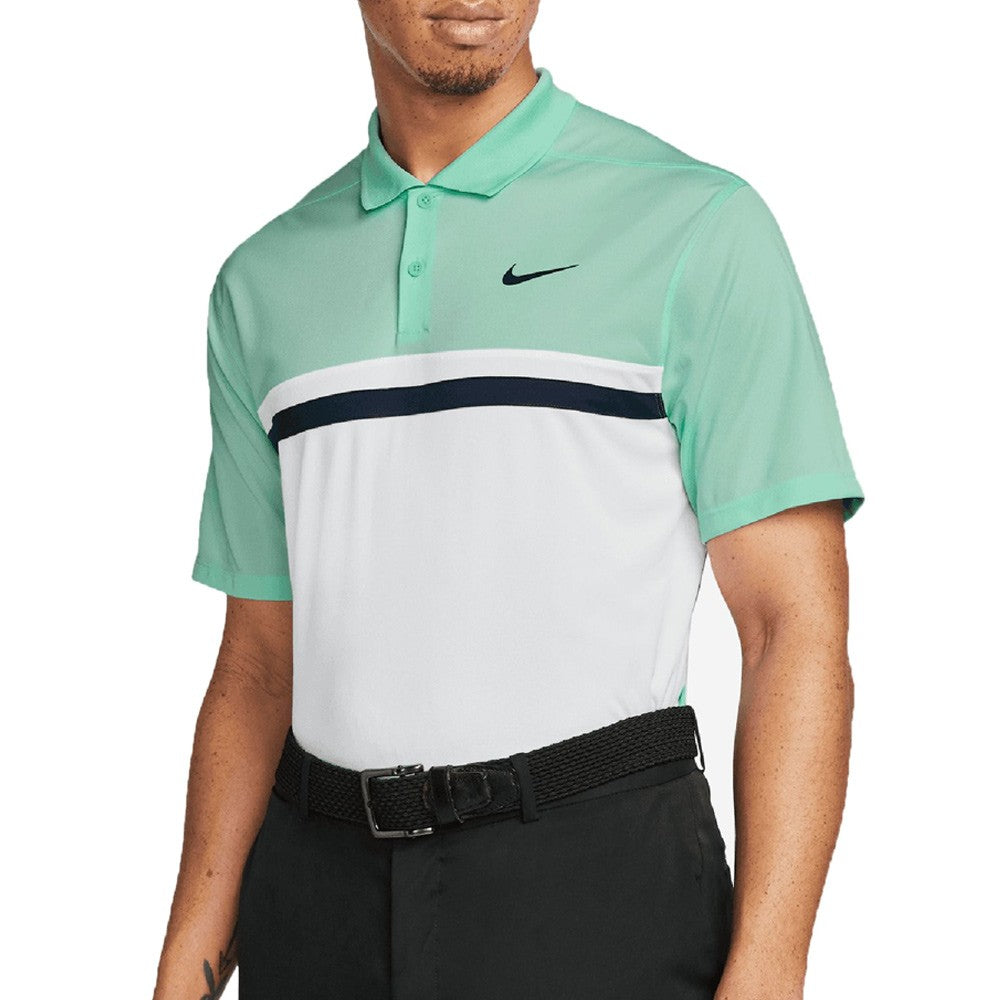 Nike Dri-FIT Victory Color-Blocked Golf Polo Mint Foam/White/Obsidian - SS22 Men