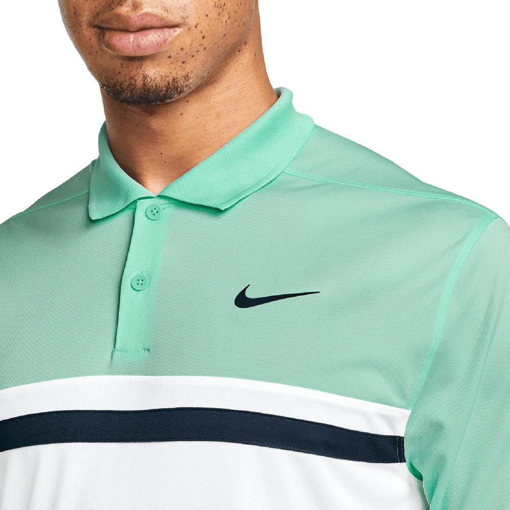 Nike Dri-FIT Victory Color-Blocked Golf Polo Mint Foam/White/Obsidian - SS22 Men