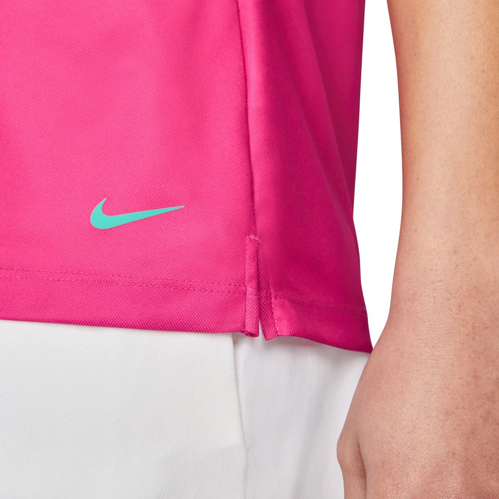 Nike Dri-FIT Victory Striped Golf Polo Active Pink/Washed Teal - SS22 Women