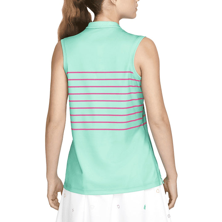 Nike Dri-FIT Victory Striped Golf Polo Washed Teal/Pink Prime - SS22 Women