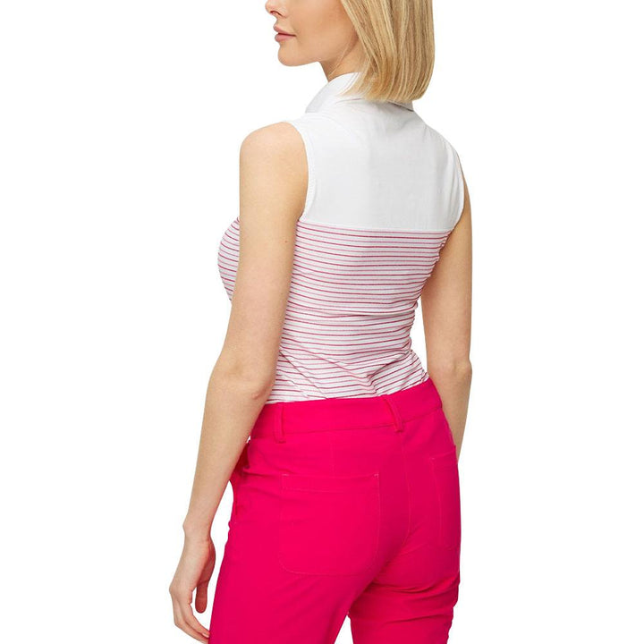 Chervo Arruda Sleeveless Golf Polo Summerstripe Bubblegum - SS22 Women