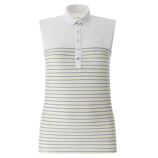 Chervo Arruda Sleeveless Golf Polo Summerstripe Lemon - SS22 Women