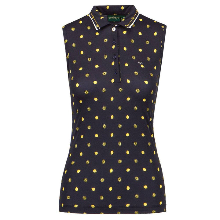 Chervo Aza Sleeveless Golf Polo Limoni Navy - SS22 Women