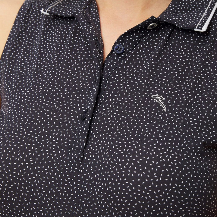 Chervo Aza Sleeveless Golf Polo Seed Print Navy - SS22 Women
