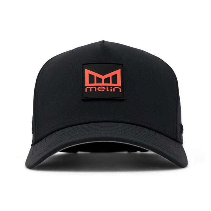Melin Odyssey Stacked Hydro Golf Cap Black/Infrared - FW23 Men