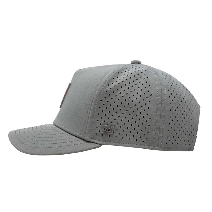 Melin Odyssey Stacked Hydro Golf Cap Heather Gray/Infrared - FW23 Men