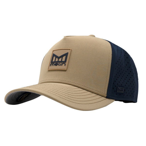 Melin Odyssey Stacked Hydro Golf Cap Khaki/Navy - SP24 Men